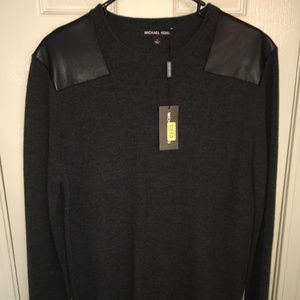 Mens Michael Kors Padded Shoulder Sweater - Size M